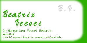 beatrix vecsei business card